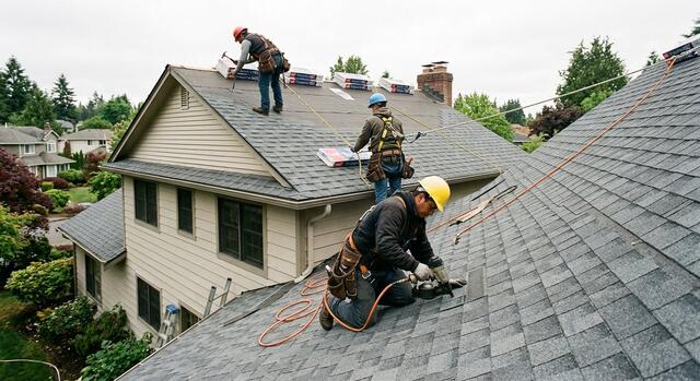 Roof Replacement work by Lakeway Roofing